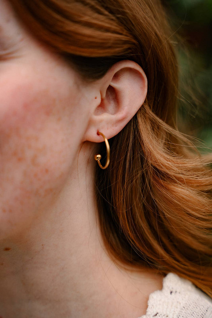 Magnolia Hoops - White