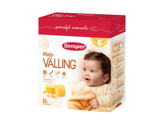 Semper Majsvälling 725g – Swedish mild corn cereal drink for babies from 6 months