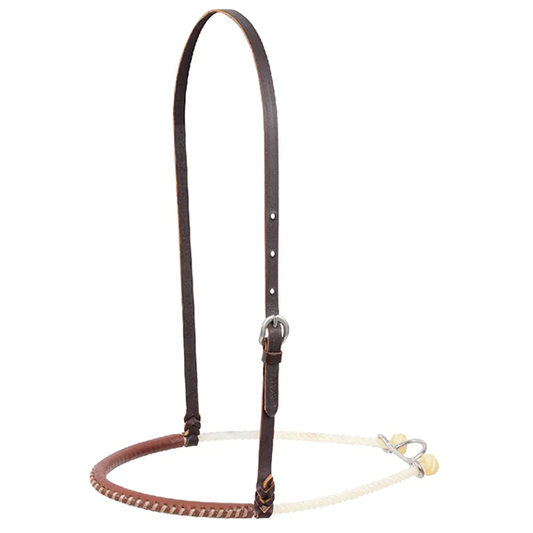Martin Saddlery | Noseband | Single Rope | Leather Covered