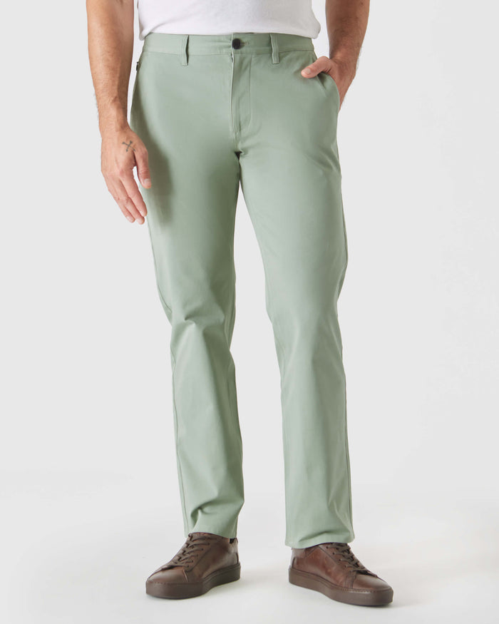 Meadow Straight Twill Chino Pant with brown sneakers.
