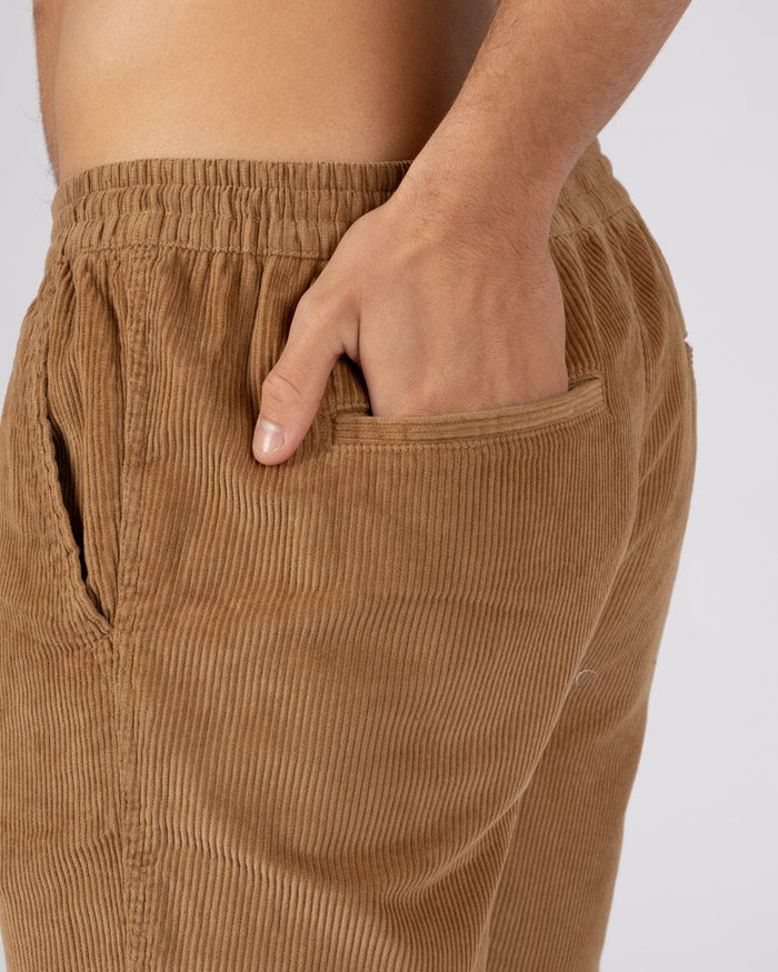 Meddon Mens Corduroy Shorts in Brown