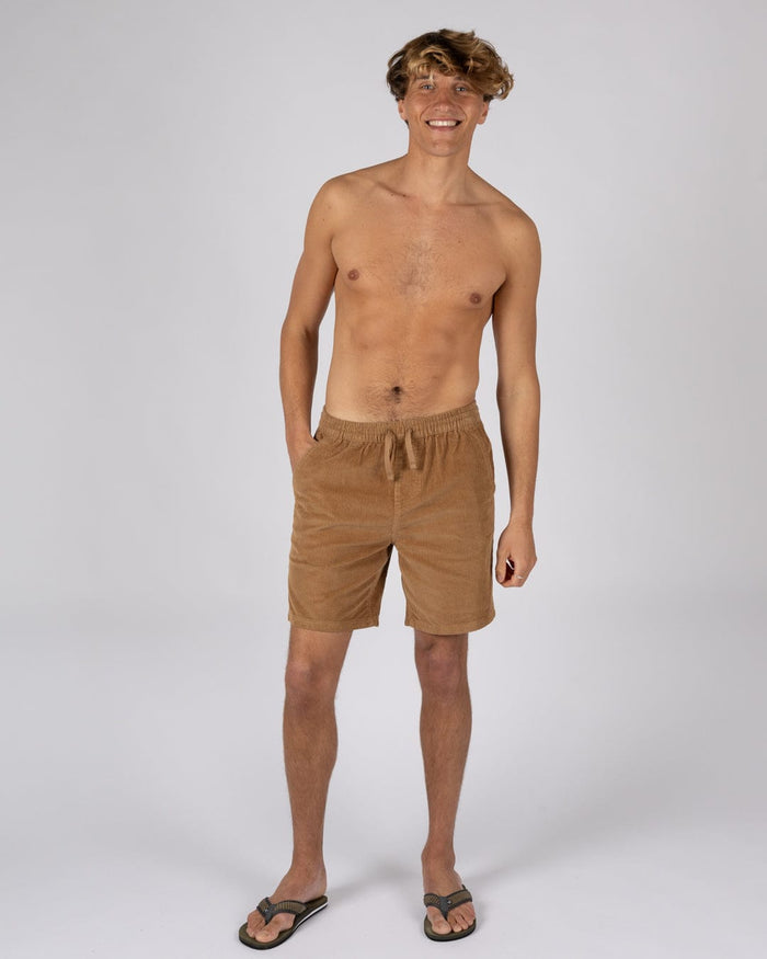 Meddon Mens Corduroy Shorts in Brown