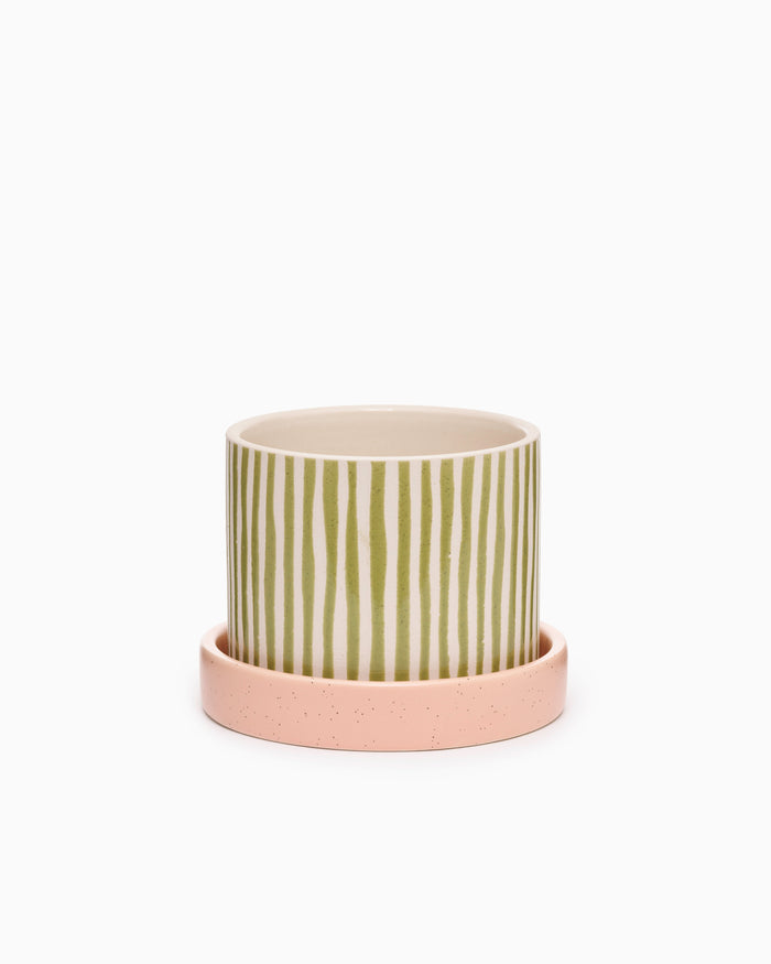 Melancia Pot with Saucer -Small