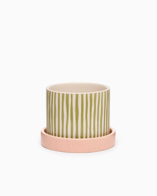 Melancia Pot with Saucer -Small