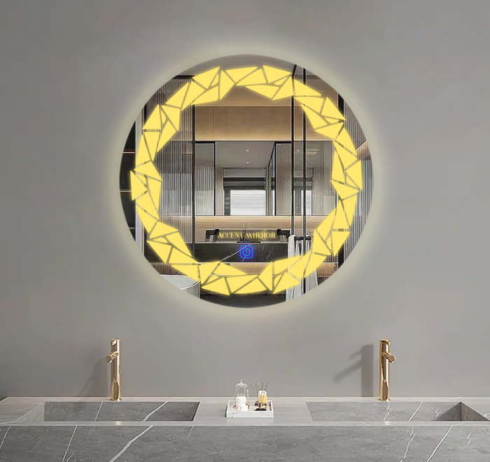 Melleroi Led Bathroom Mirror With Touch Sensor & Dimmable (3 Lights Integrated)