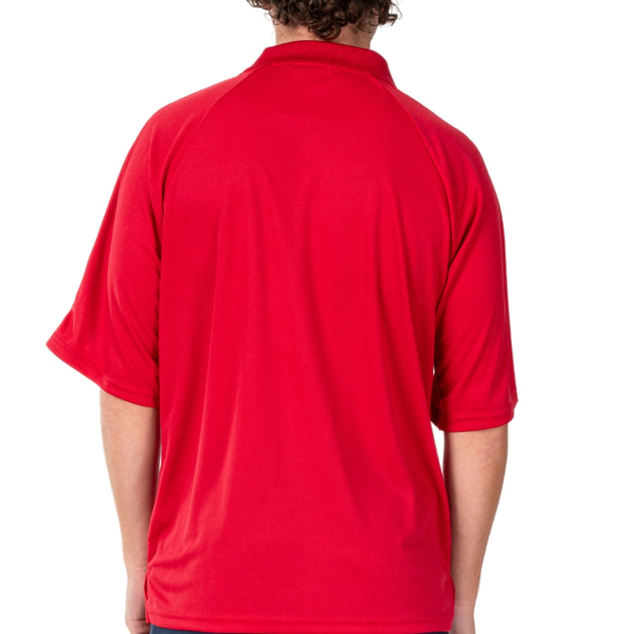 Mens Allegiance Freedom Tech Fabric Polo Shirt Red - The Flag Shirt