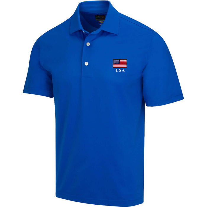 Men's Greg Norman Freedom Pique USA Polo - The Flag Shirt