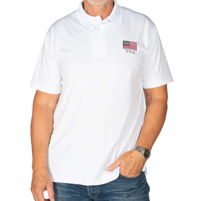 Mens Patriotic Classic Polo Shirt - the flag shirt