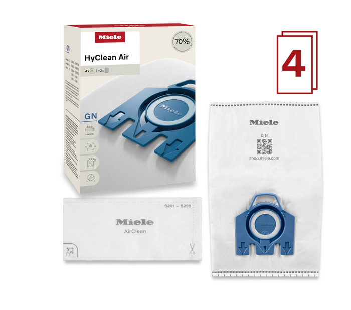 Miele GN HyClean Air 4 vacuum bags SKU 12618920