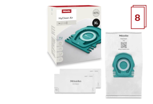 Miele HyClean Air Style TU Vacuum Bags - Guard S1 and L1 Models - 8pk - 12909620