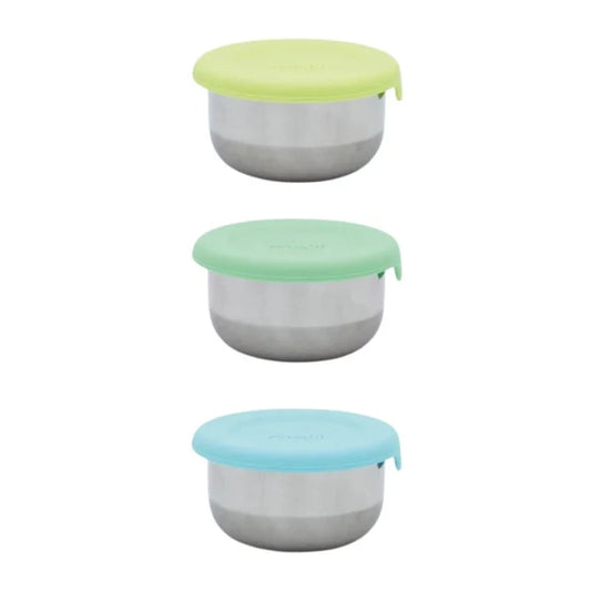 MELII Mini Stainless Steel Condiment Containers - Set of 3 in Kuwait - Waha Lifestyle