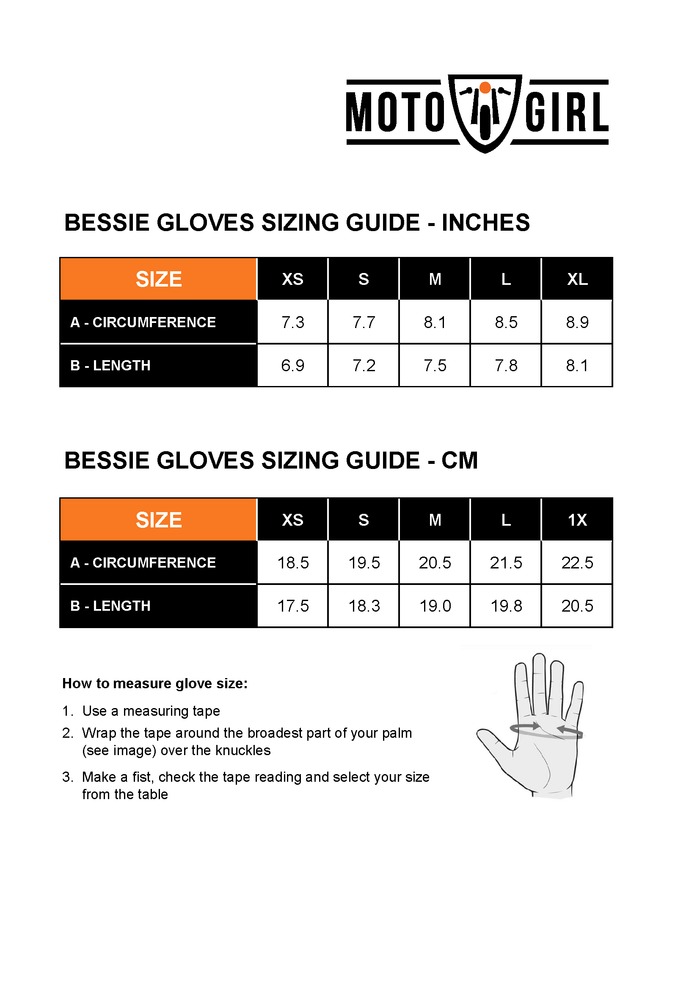 MotoGirl Bessie Glove Black