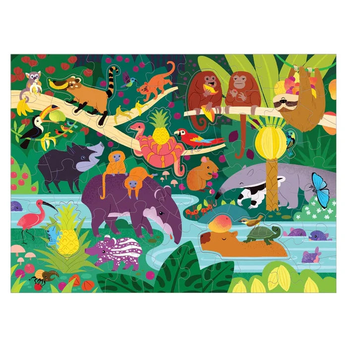 Mudpuppy Scratch & Sniff 60 Piece Puzzle: Fruity Jungle