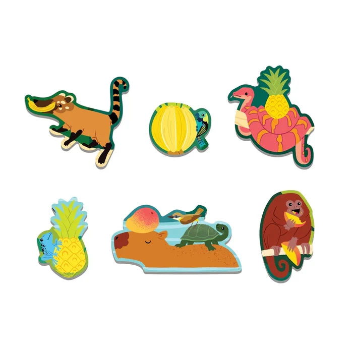 Mudpuppy Scratch & Sniff 60 Piece Puzzle: Fruity Jungle