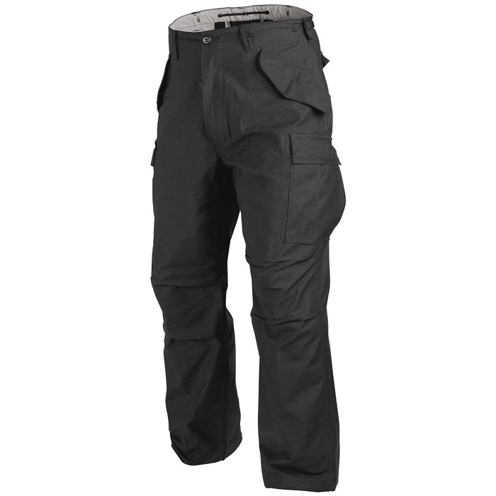 New M65 Field Pants – Black & Woodland Camo, Without Liner