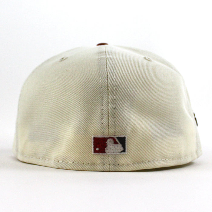 New York Yankees 1947 World Series 100TH ANNIVERSARY New Era 59Fifty Fitted Hat (CHROME WHITE Red Green Under Brim)