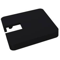 Offset one way notched cap - extended lip for semi frameless pool fence posts - Image 4