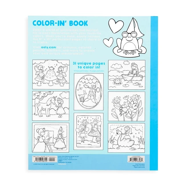 Ooly Color-in' Book - Princesses and Fairies