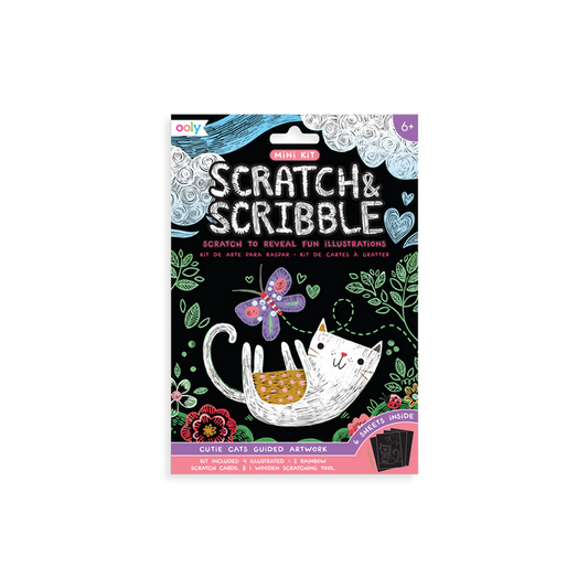 Ooly Mini Scratch & Scribble Art Kit in Cutie Cats