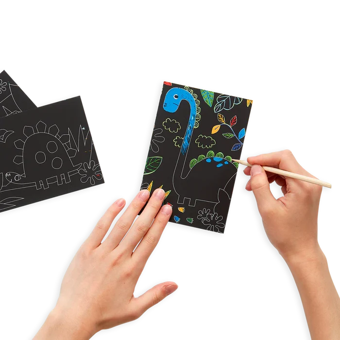 Ooly Scratch & Scribble Mini Scratch Art Kit - Dinosaur Days