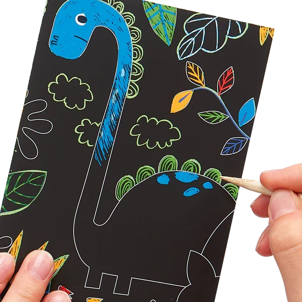 Ooly Scratch & Scribble Mini Scratch Art Kit - Dinosaur Days