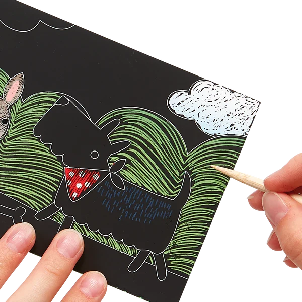 Ooly Scratch & Scribble Mini Scratch Art Kit - Playful Pups