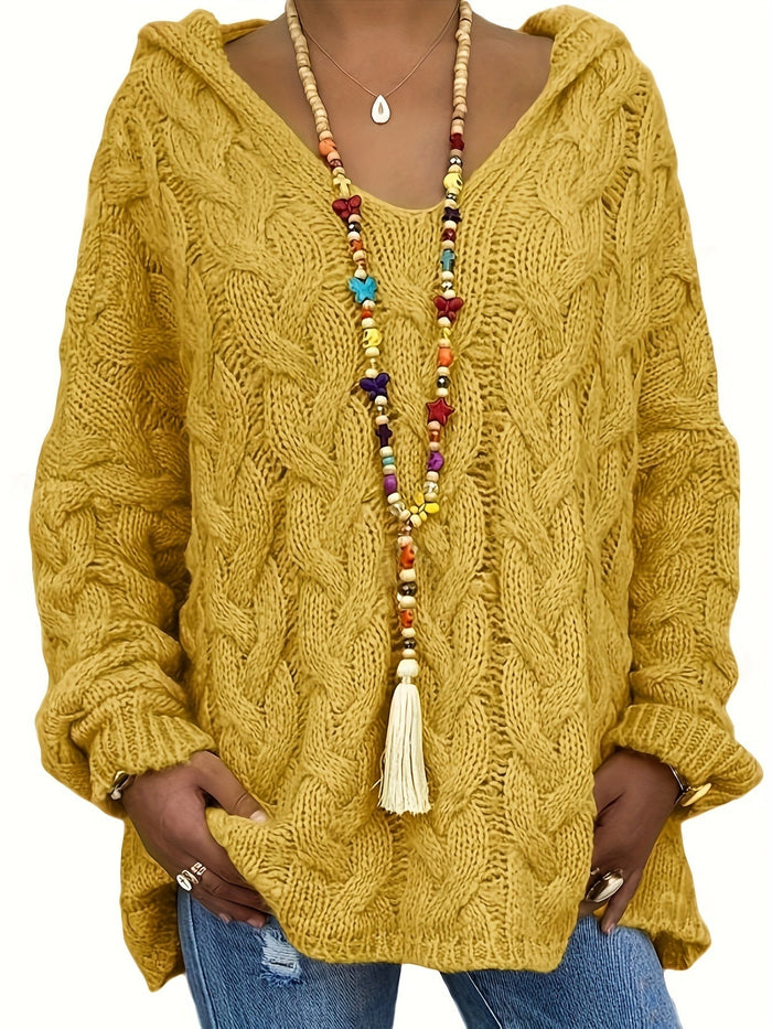 Oralivanne - Pull Élégant Texturé à Encolure V