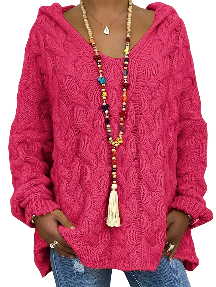 Oralivanne - Pull Élégant Texturé à Encolure V