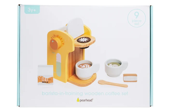 Pearhead Barista-in-Training Wooden Coffee Play Set