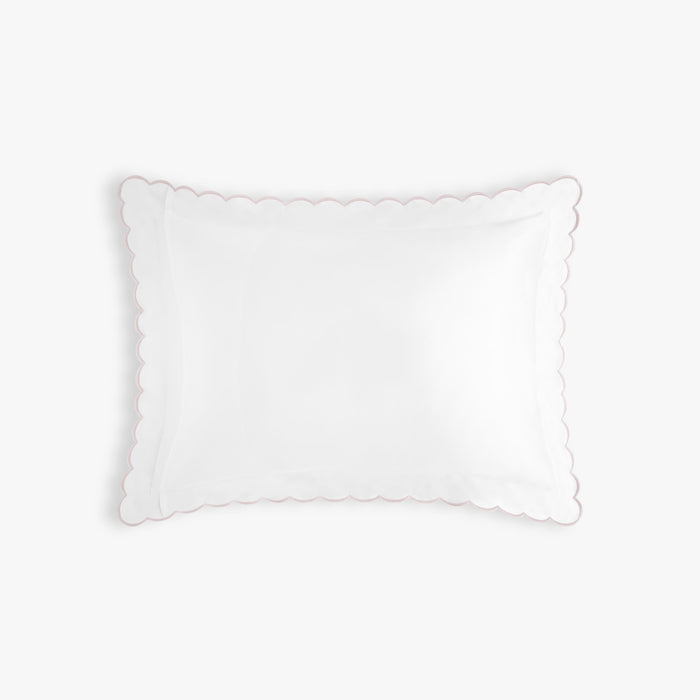Picnic Gingham Standard Pillowcase Set in Pink and Backside in White