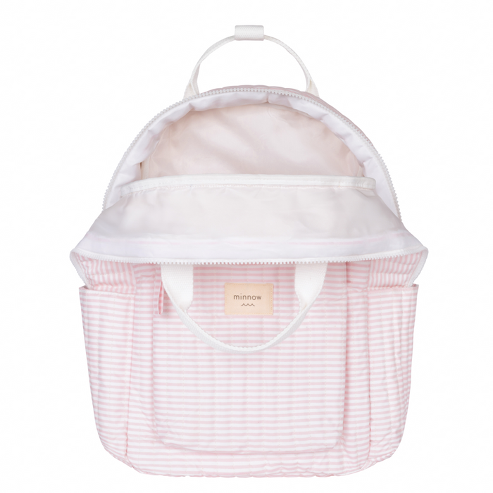pink stripe backpack