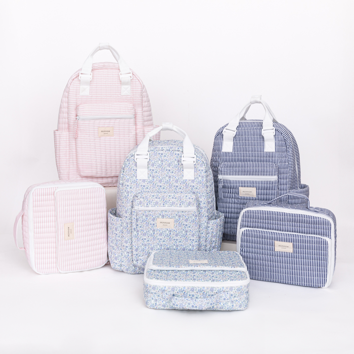 pink stripe backpack