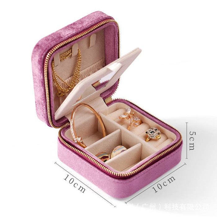 Plush Solid Color Travel Jewelry Case DPC251613