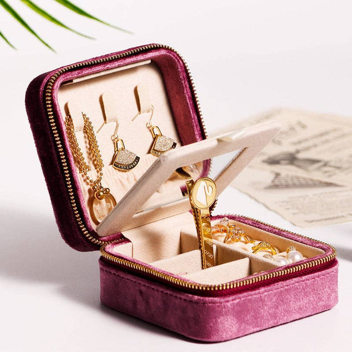 Plush Solid Color Travel Jewelry Case DPC251613