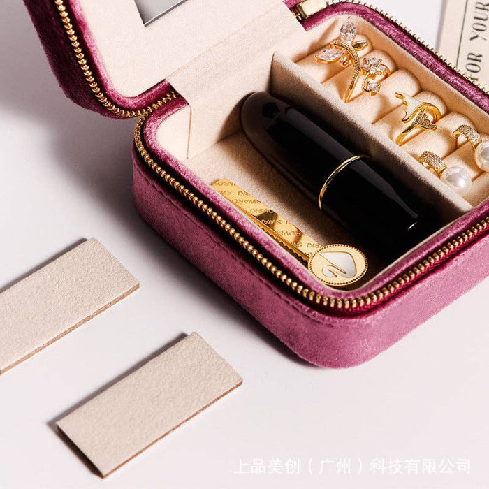 Plush Solid Color Travel Jewelry Case DPC251613