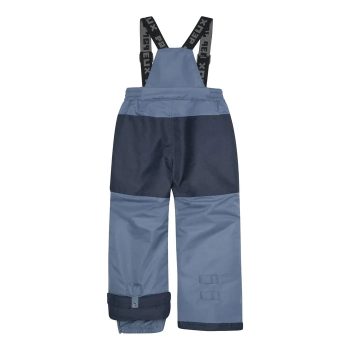 Back view of Deux par Deux boys Steel Blue snow pants with insulated construction and reinforced details.