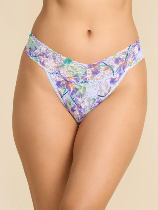 Printed Signature Lace® Original Rise Thong Floral Pleinair Blue