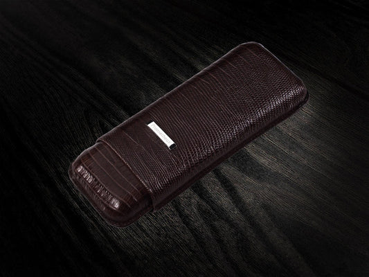 Prometheus Cigar Case Tejus Brown - 2 Cigar Holder (C500TJ)