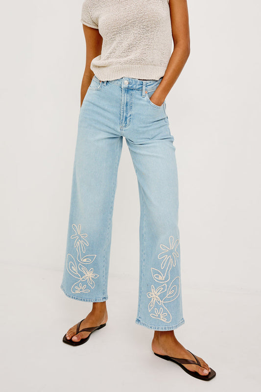 Rails Getty Crop Jean in Leilani Embroidered