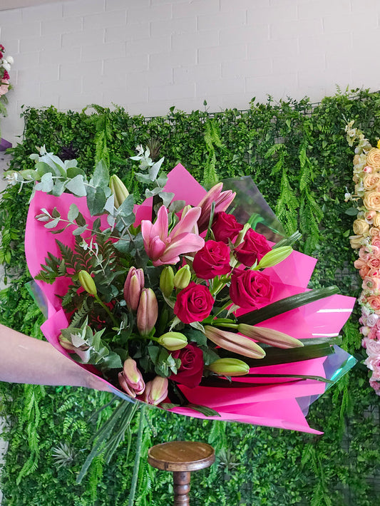 Red Roses and Lillies