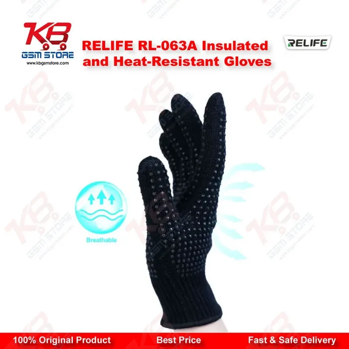 RELIFE RL-063A Insulated Heat-Resistant Repair Gloves – Anti-Slip Aramid Safety Gloves for Mobile Repair Technicians