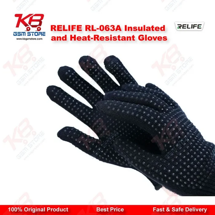 RELIFE RL-063A Insulated Heat-Resistant Repair Gloves – Anti-Slip Aramid Safety Gloves for Mobile Repair Technicians