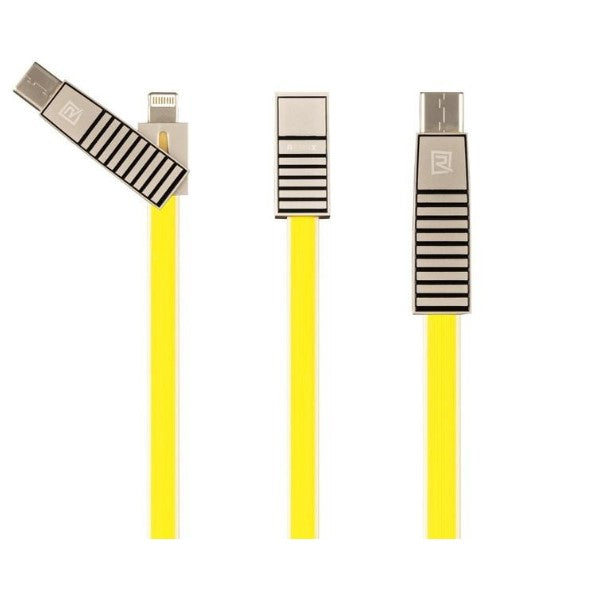 Remax Linyo 3 in 1 USB-C, Lightning and Micro USB Charging and Data Cable (1m) - shopperskartuae