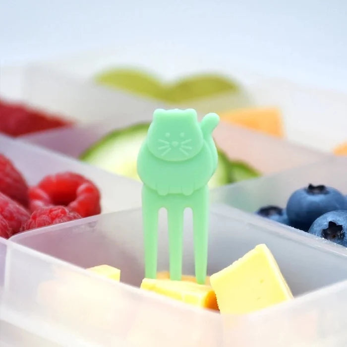 Reusable Food Picks with Animal Designs - Set of 6