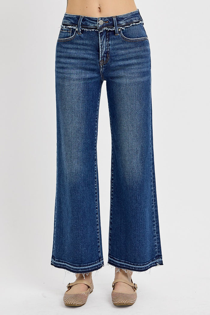Risen - High Rise Tummy Control Ankle Wide Leg
