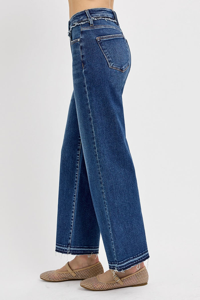 Risen - High Rise Tummy Control Ankle Wide Leg