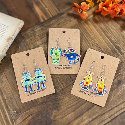 Robot Earrings