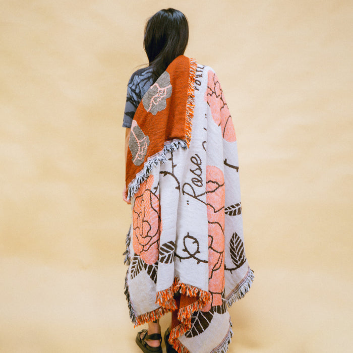 Rose City Cotton Throw Blanket