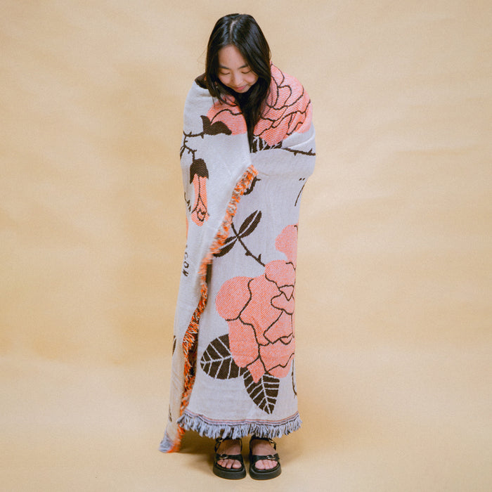 Rose City Cotton Throw Blanket
