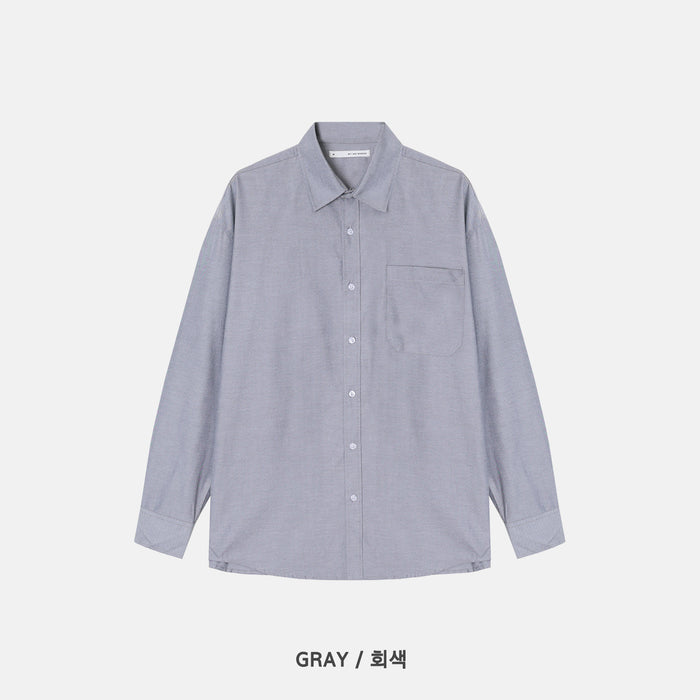 Royal Oxford Overfit Shirt - GRAY